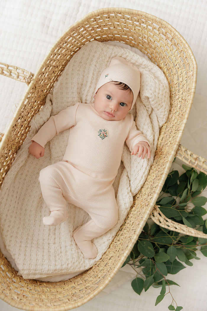 Baby Girl Layette Set - Pink - Embroidered Florals