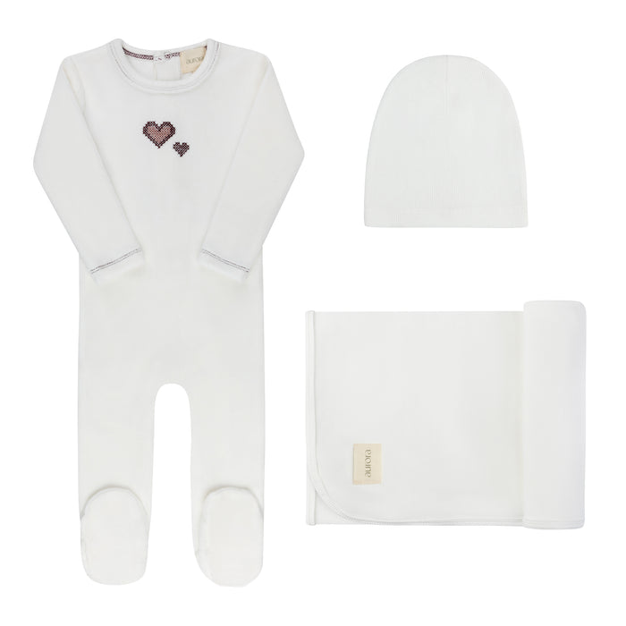 Baby Girl Layette Set – Ivory Girl – Cross Stitch