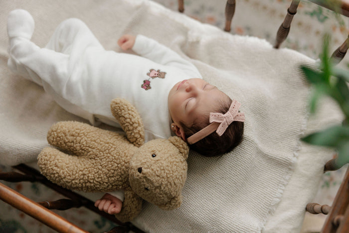 Baby Girl Layette Set – Ivory Girl – Embroidered Bear