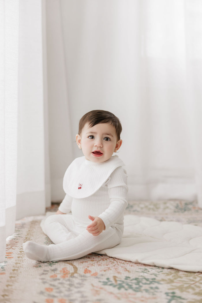 Baby Girl Layette Set – Ivory Pink – Bow Print