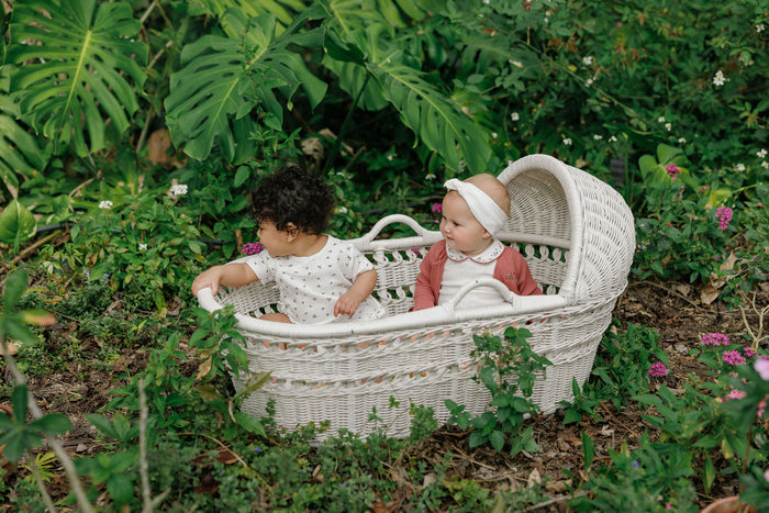 Baby Girl Layette Set – Ivory Pink – Floral Pointelle