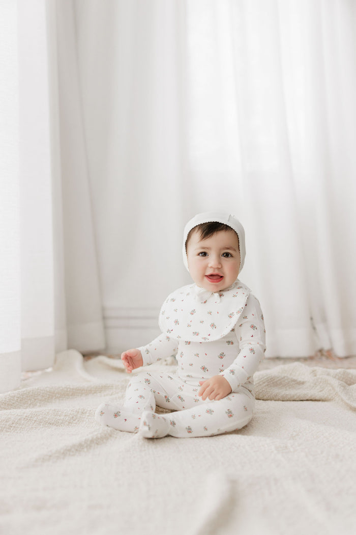 Baby Girl Layette Set – Ivory Pink – Floral Print