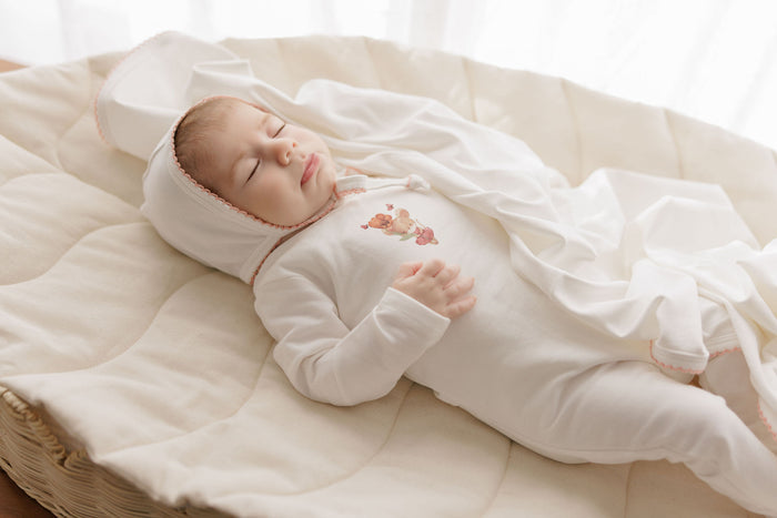 Baby Girl Layette Set – Ivory Pink – Playful Mouse