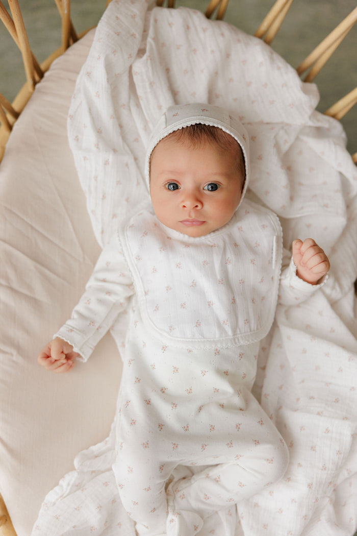 Baby Girl Layette Set – Ivory Pink – Rosebud