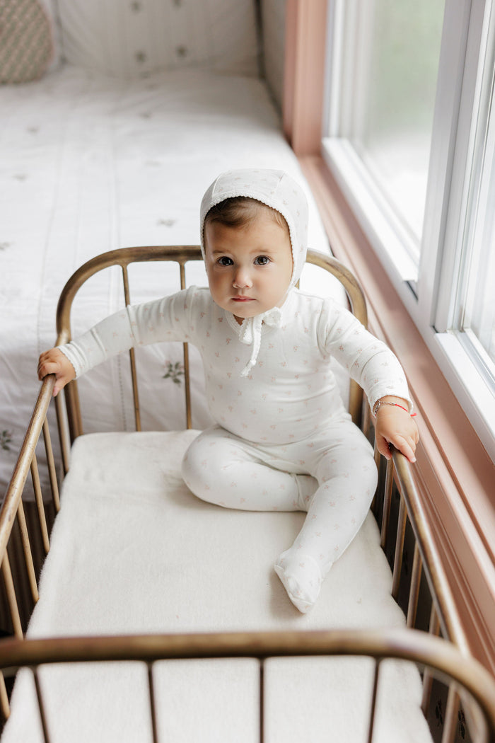 Baby Girl Layette Set – Ivory Pink – Rosebud