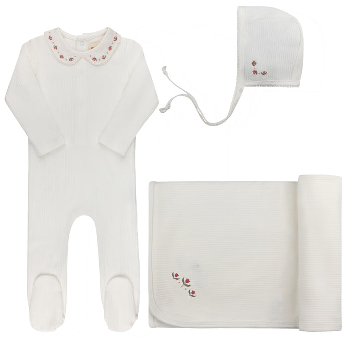 Baby Girl Layette Set – Ivory/Pink – Keepsake Collection