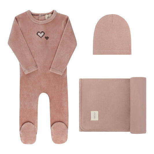 Baby Girl Layette Set – Pink – Cross Stitch
