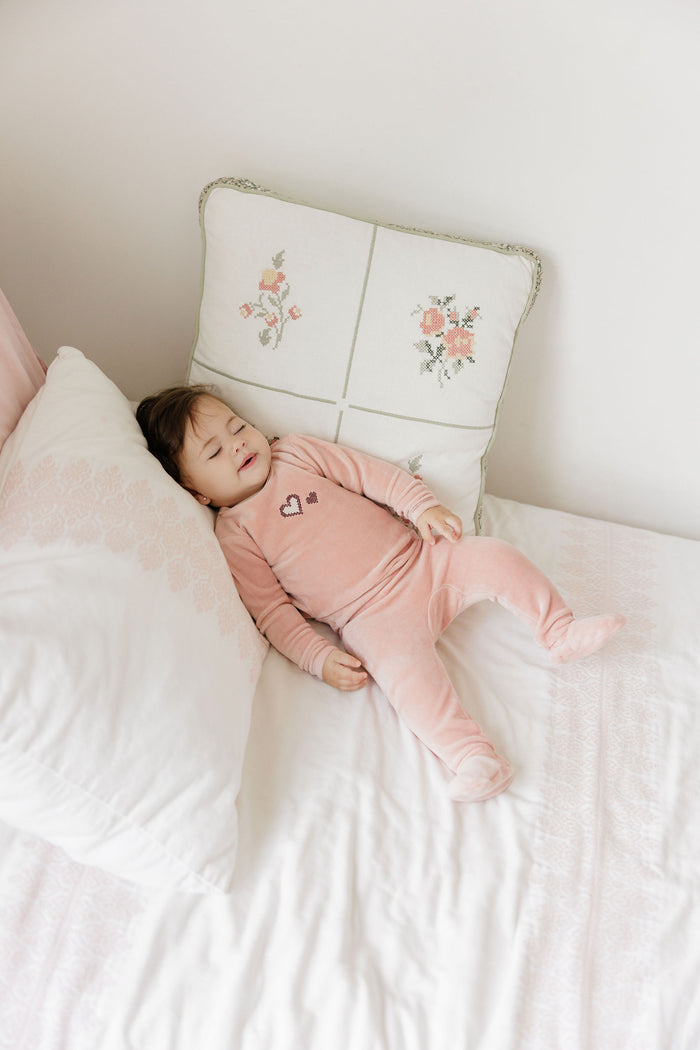 Baby Girl Layette Set – Pink – Cross Stitch