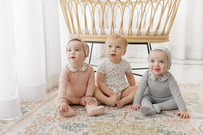 Baby Girl Layette Set – Pink – Embroidered Collar