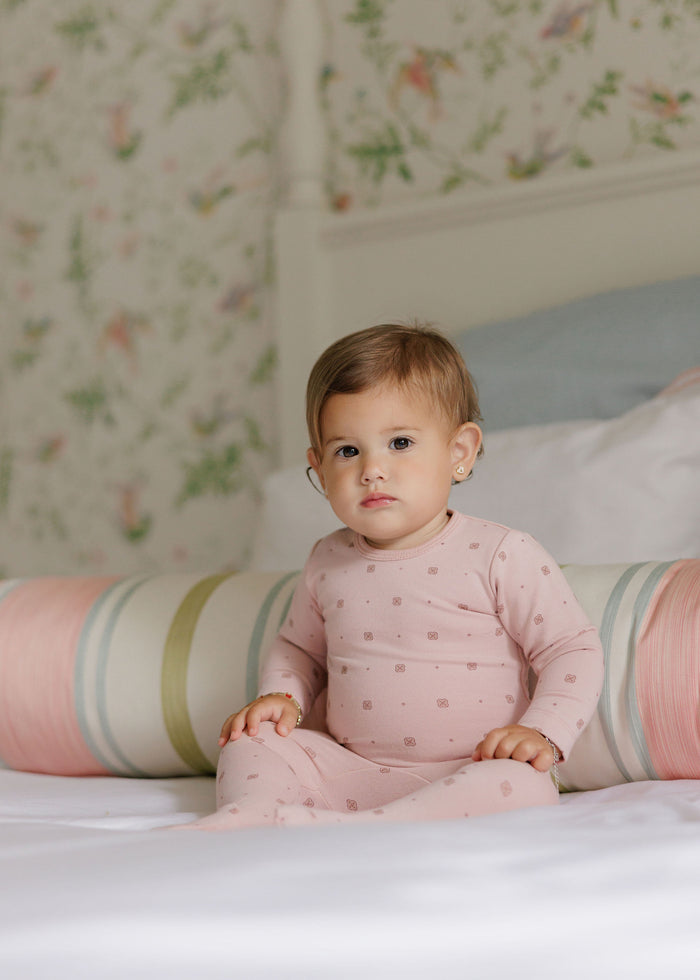 Baby Girl Layette Set – Pink – Geometric Floral
