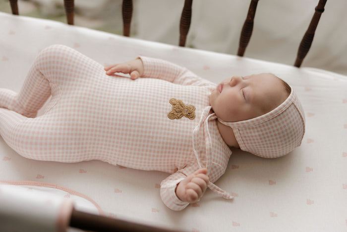 Baby Girl Layette Set – Pink – Gingham Teddy