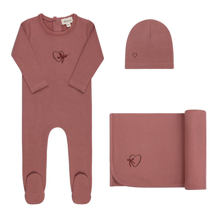 Baby Girl Layette Set – Pink – Heart & Star