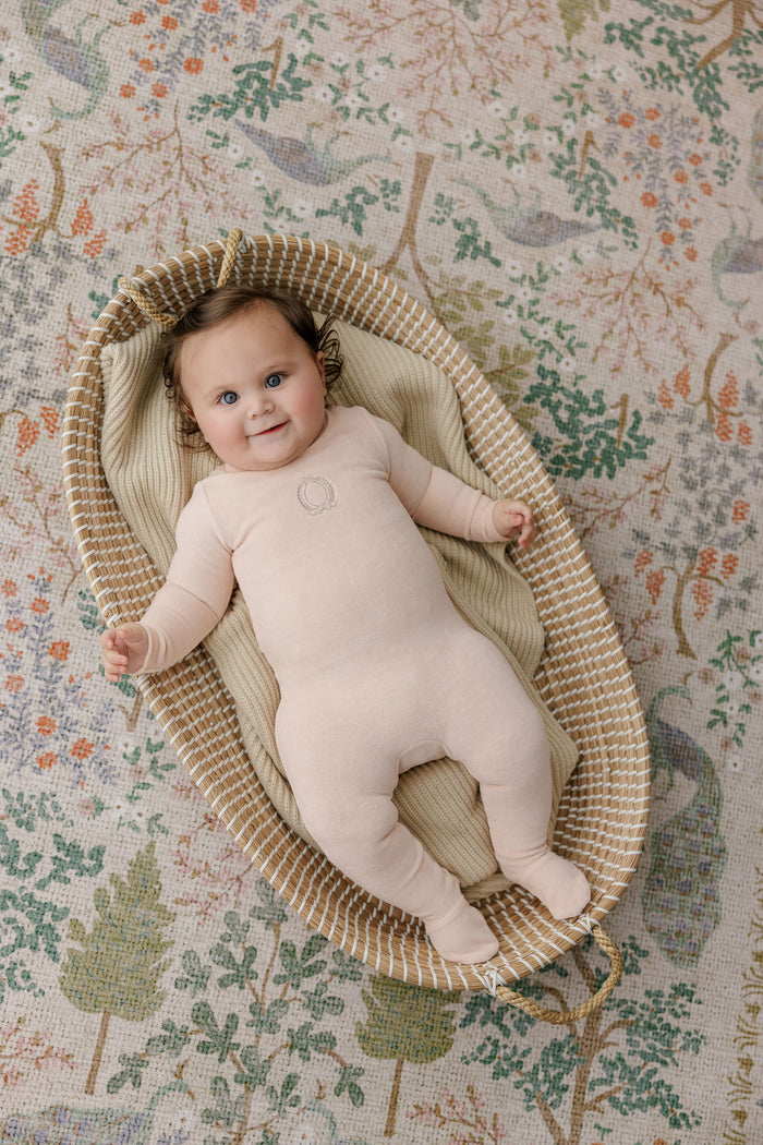 Baby Girl Layette Set – Pink – Metallic Crest