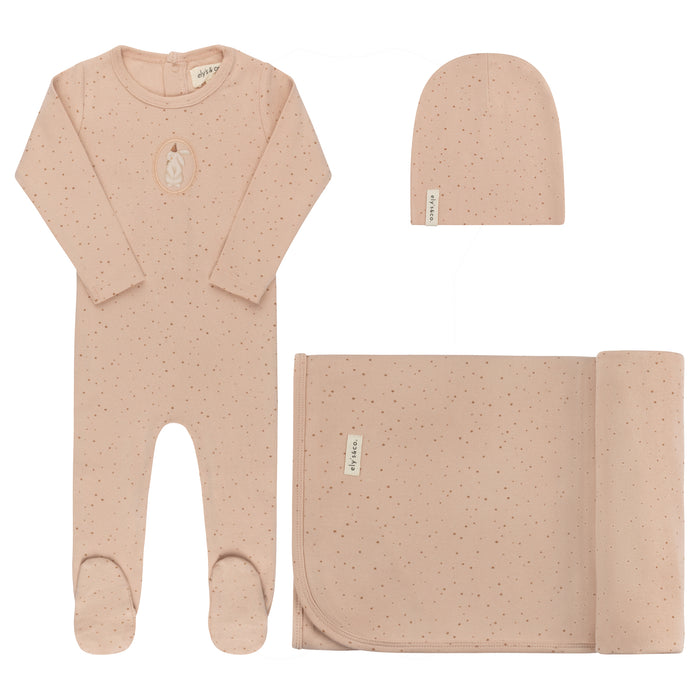 Baby Girl Layette Set – Pink – Speckled Bunny