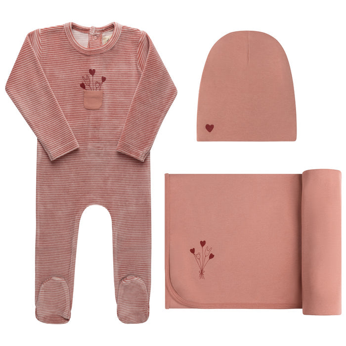 Baby Girl Layette Set – Pink – Stripe