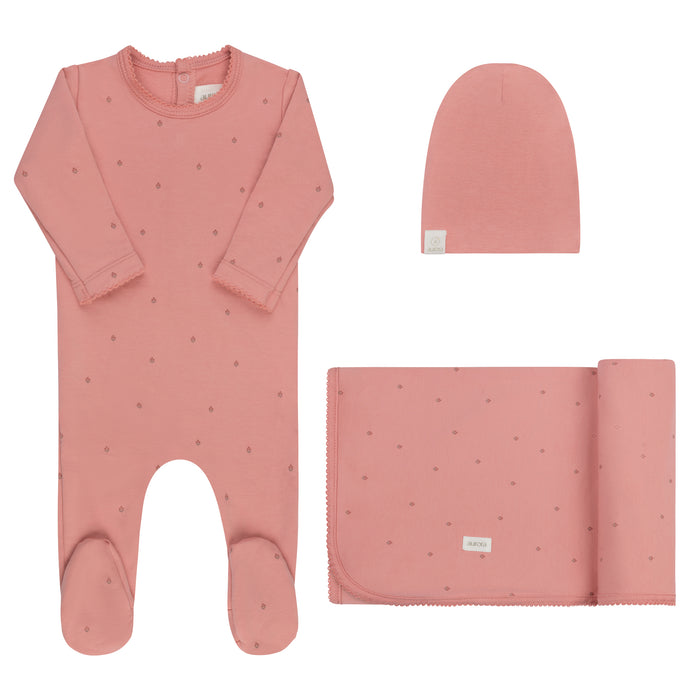 Baby Girl Layette Set – Pink – Vintage Floral
