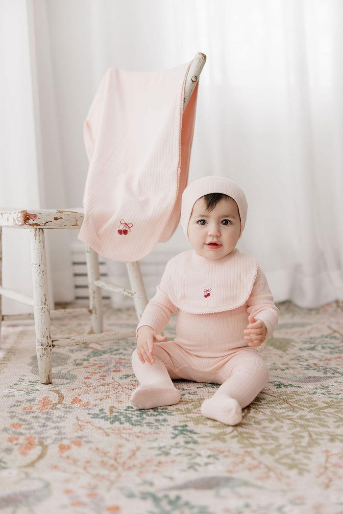 Baby Girl Layette Set – Pink/Red – Bow Print