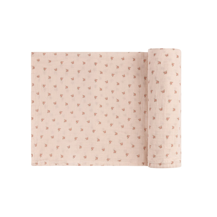 Baby Girl Muslin Swaddle – Pink – Rosebud