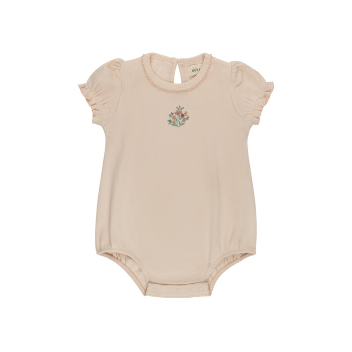 Baby Girl Romper - Pink - Embroidered Florals