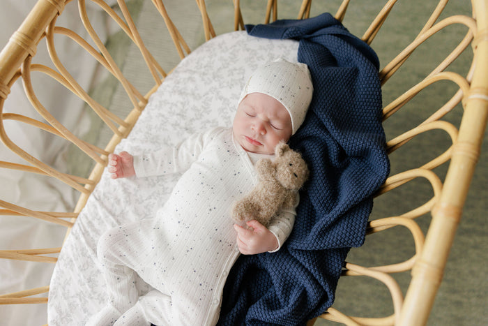 Baby Layette Set – Ivory Stars – Printed Floral Star