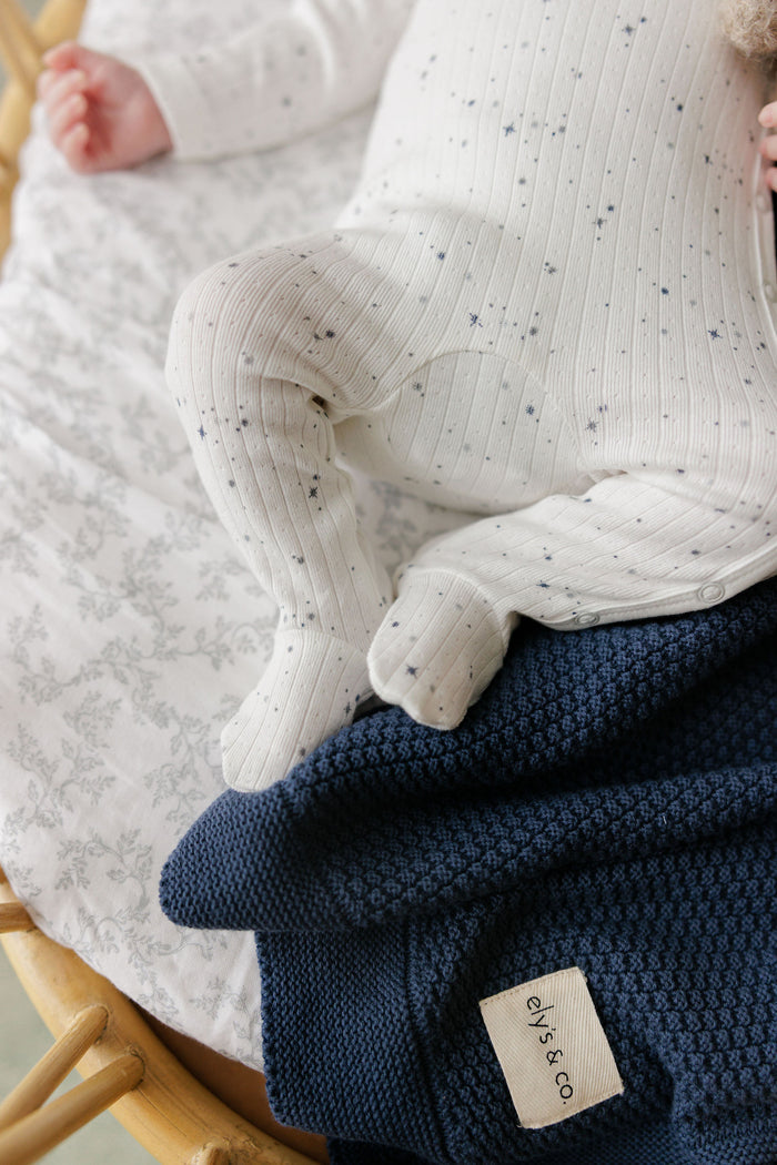 Baby Layette Set – Ivory Stars – Printed Floral Star