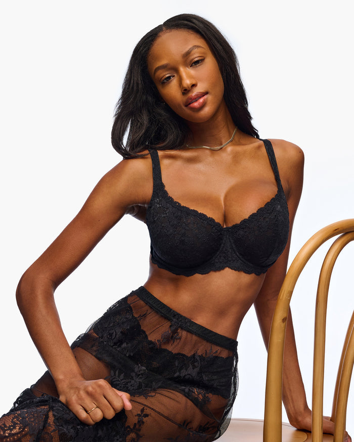 Black Bra - Never Say Never Balconette Bra