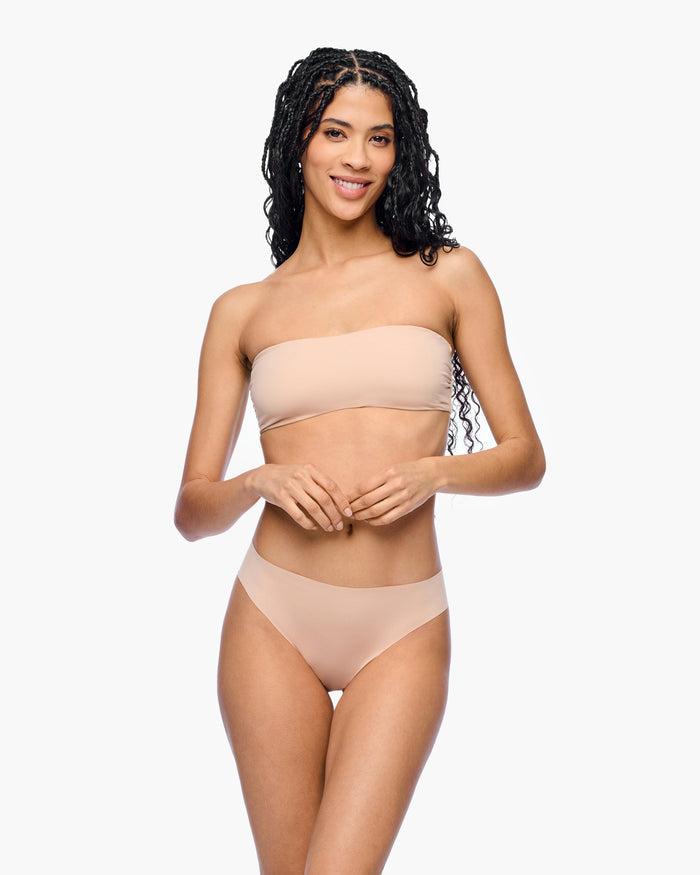 Beige Bralette - Free Cut Micro Bandeau Bra