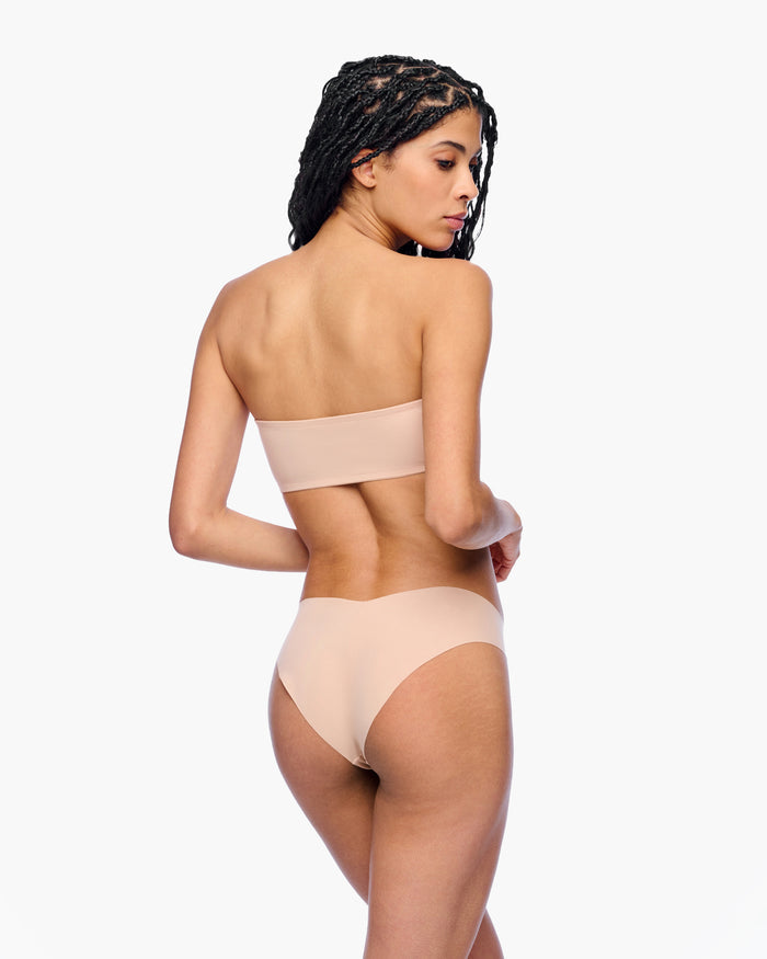 Beige Bralette - Free Cut Micro Bandeau Bra