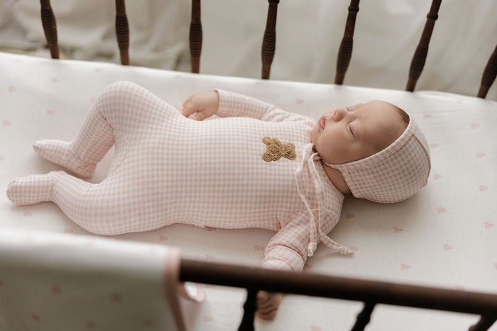 Bassinet Sheets – Pink - Gingham Bear Collection