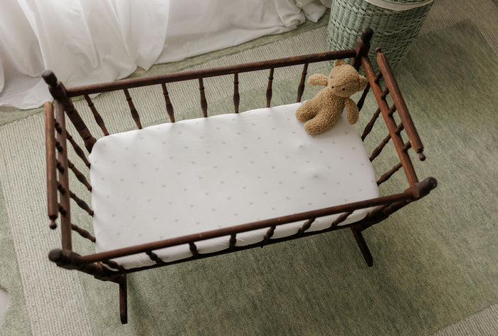 Bassinet Sheets – Tan - Gingham Bear Collection