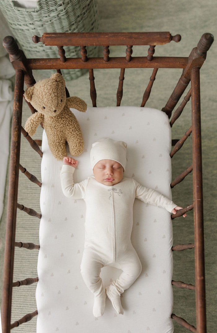 Bassinet Sheets – Tan - Gingham Bear Collection