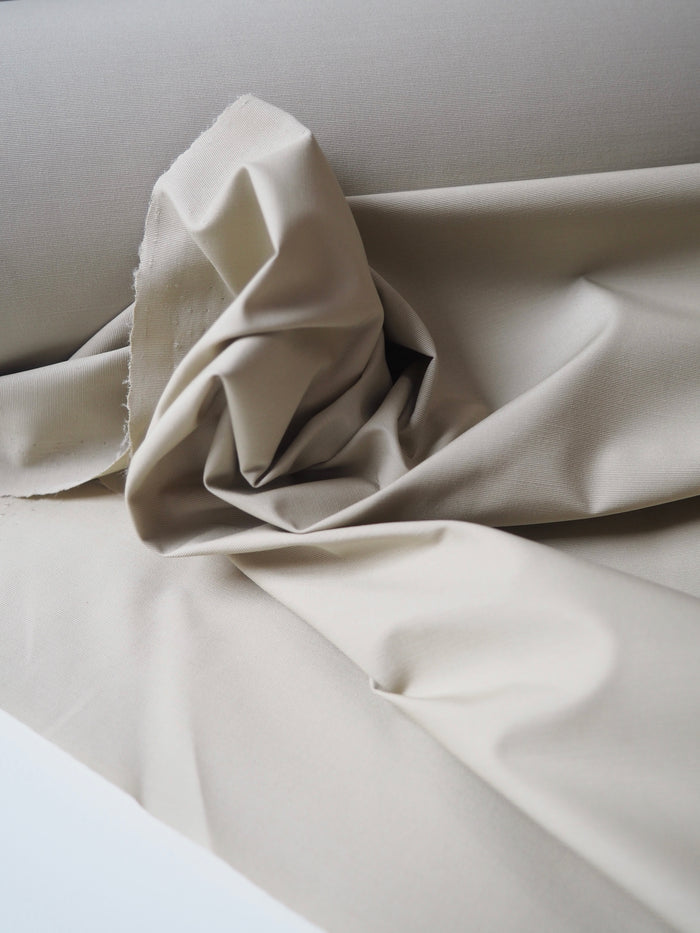 Beige Brushed Cotton Canvas
