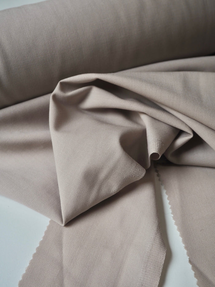 Beige Wool Blend Suiting