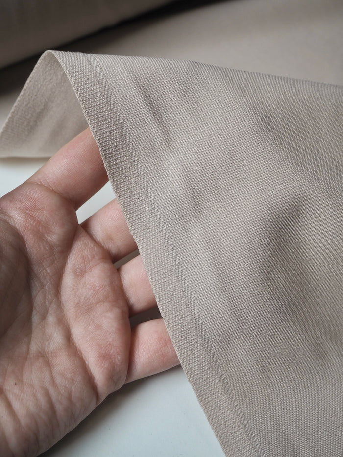 Beige Wool Blend Suiting