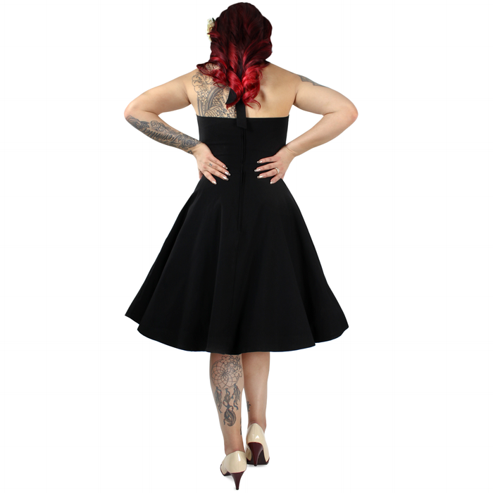 Model wearing dress, Pictured from the back