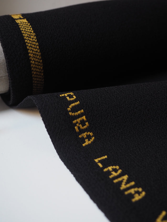 Black Double Wool Crepe