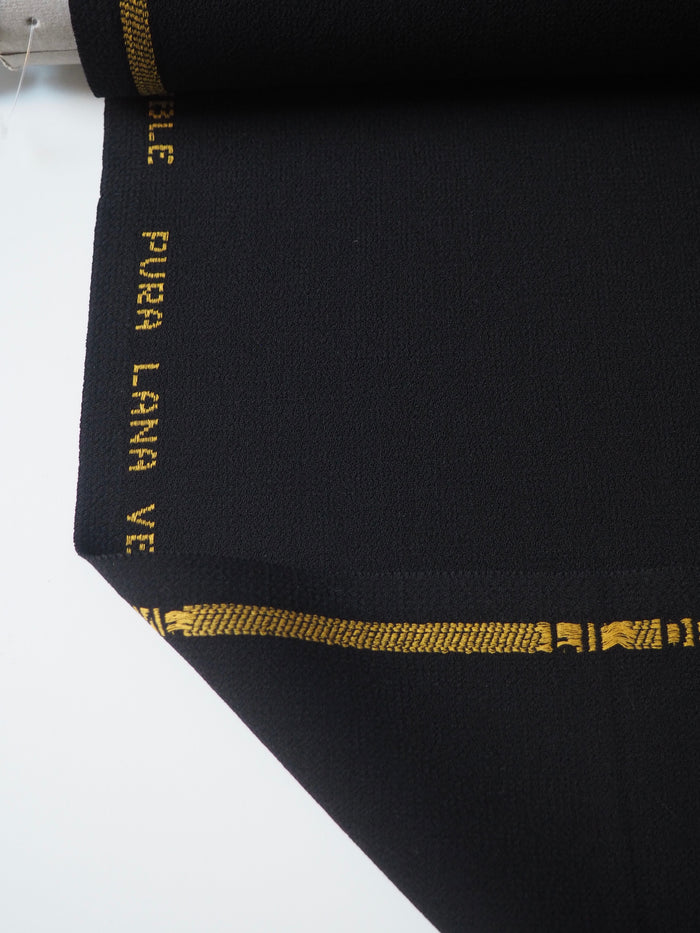 Black Double Wool Crepe