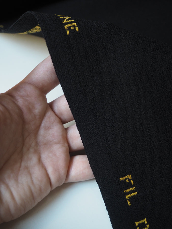 Black Double Wool Crepe