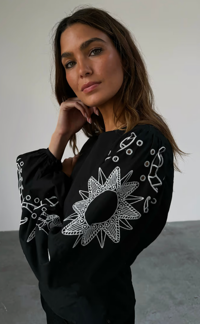 Black Enchanted Lillie Top