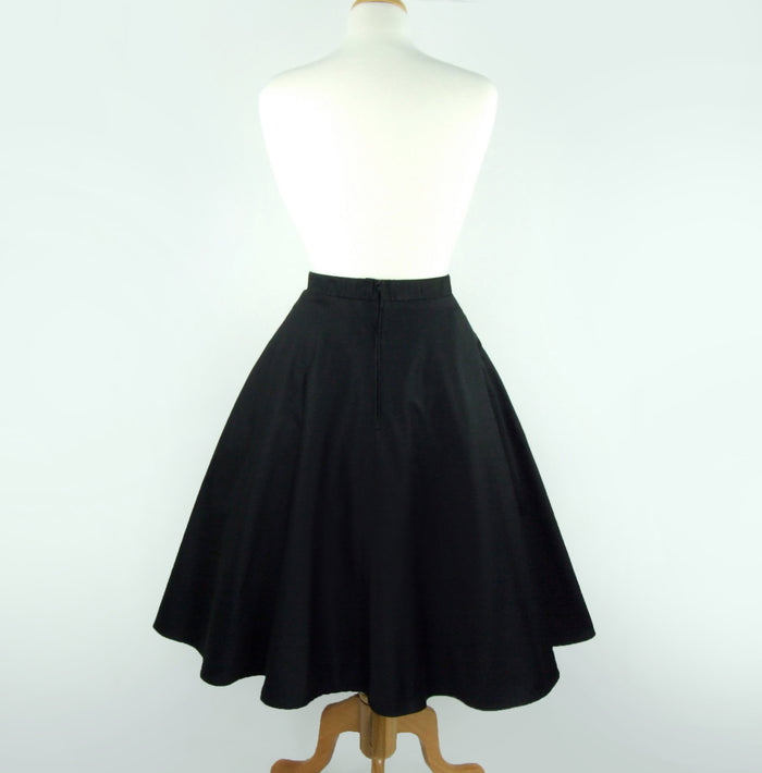 Circle skirt on mannequin, Pictured from the back
