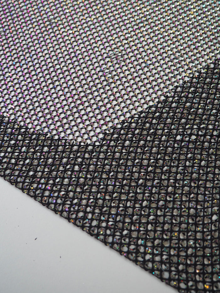 Black Iridescent Crystal Fishnet