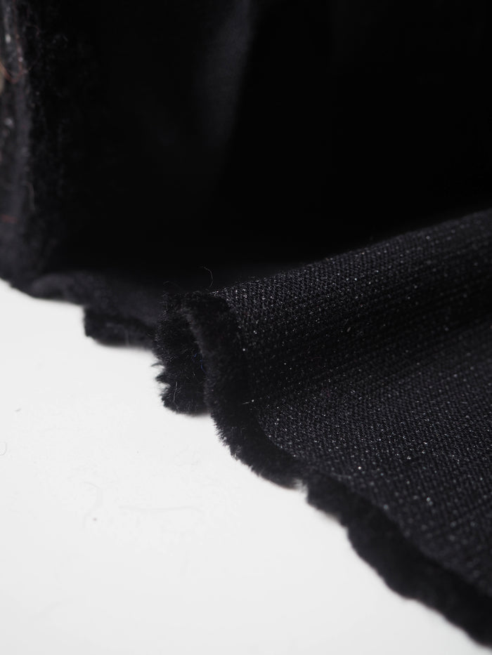 Black Linen/Viscose Fusible Canvas