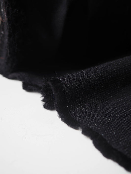Black Linen/Viscose Fusible Canvas