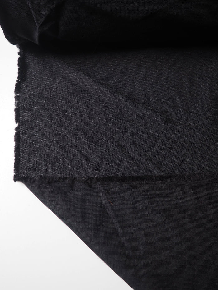 Black Linen/Viscose Fusible Canvas
