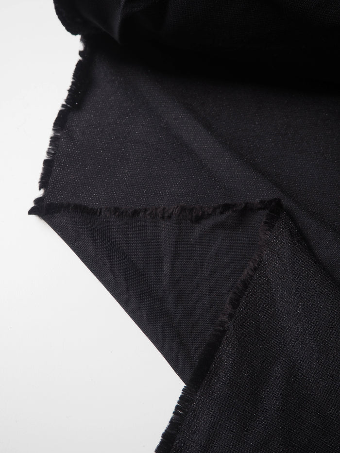 Black Linen/Viscose Fusible Canvas