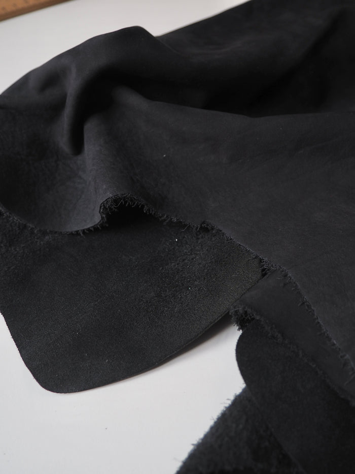 Black Nubuck Calfskin
