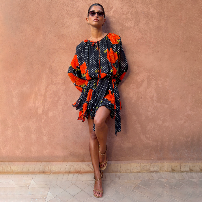 Black Poppy Ella Mini Dress
