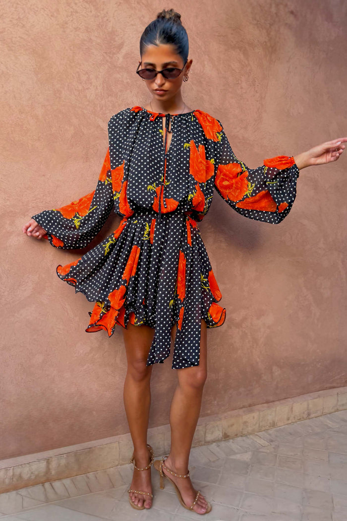 Black Poppy Ella Mini Dress