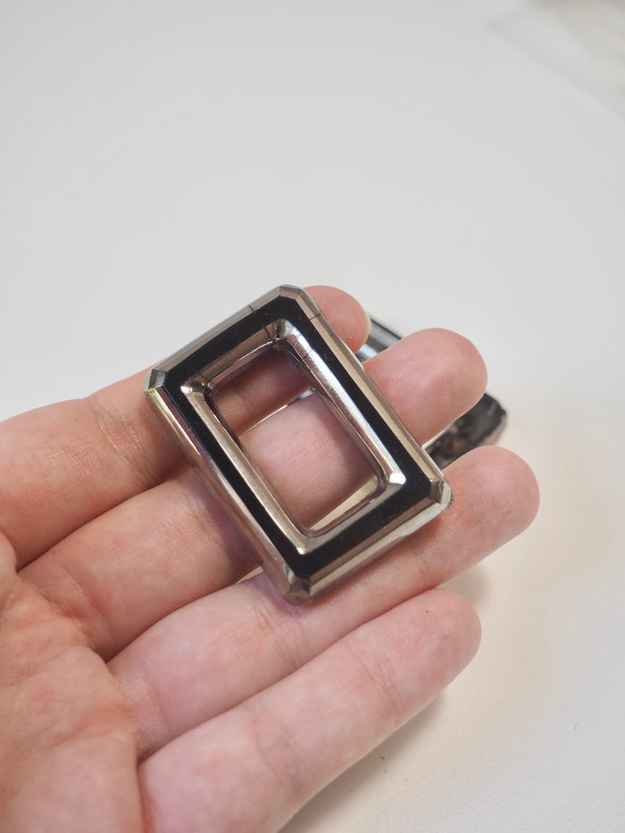 Black + Silver Antique Decorative Rectangles