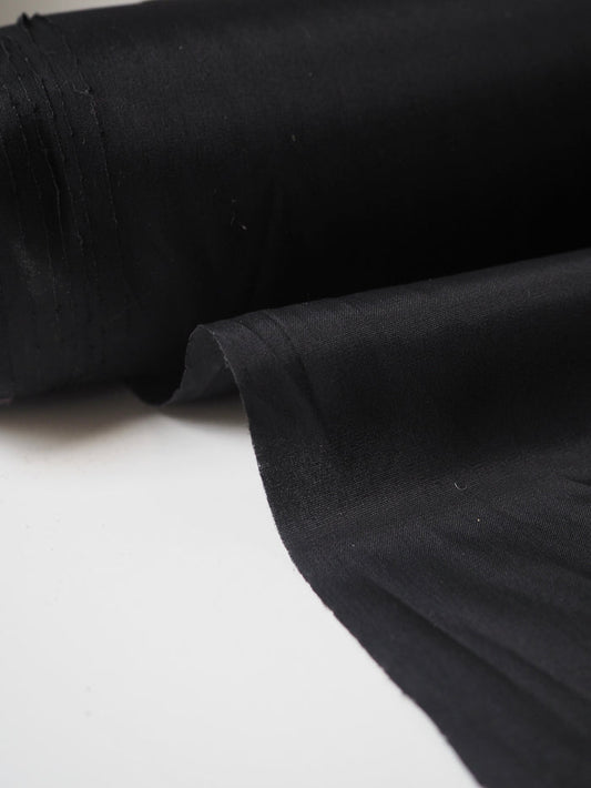 Black Stretch Acetate Satin Lining